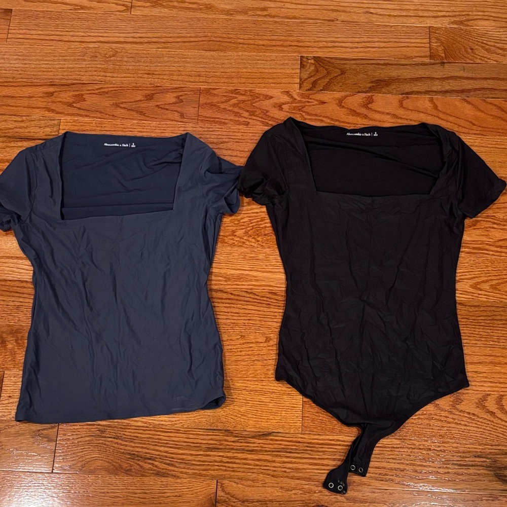 Abercrombie & Fitch Black and Gray Bodysuits